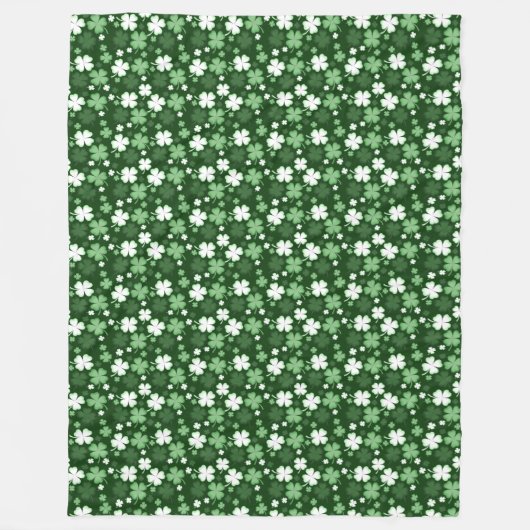 Green Shamrock, St. Patrick's Day Fleece Deken (Voorkant)