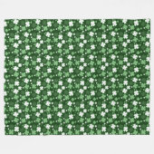 Green Shamrock, St. Patrick's Day Fleece Deken (Voorkant (Horizontaal))