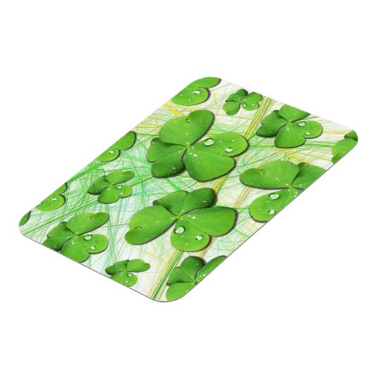 Green Shamrock St Patrick's Day Flexi Magnet Magneet (Linkerzijde)