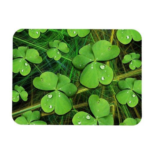 Green Shamrock St Patrick's Day Flexi Magnet Magneet (Horizontaal)