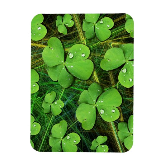 Green Shamrock St Patrick's Day Flexi Magnet Magneet (Verticaal)