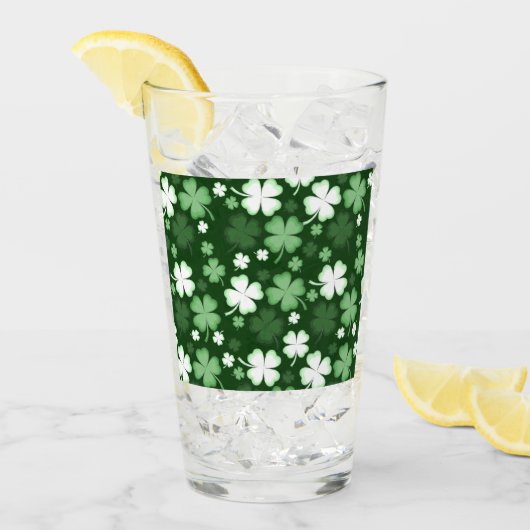 Green Shamrock, St. Patrick's Day Glas (Voorkant ijs)
