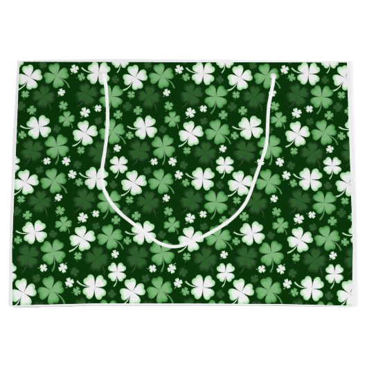 Green Shamrock, St. Patrick's Day Groot Cadeauzakje (Voorkant)
