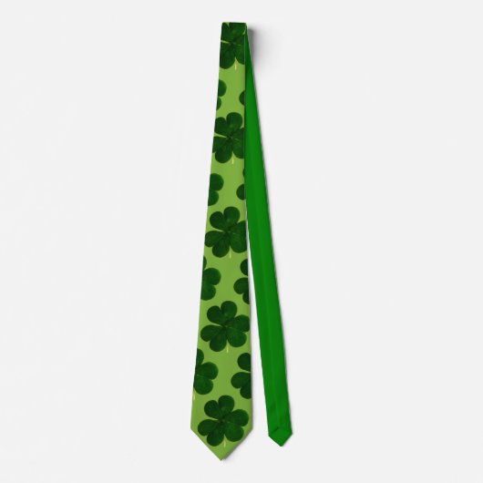 Green Shamrock St Patrick's Day Holiday Stropdas (Voorkant)