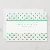 Green Shamrock St. Patrick's Day Irish Baby shower Kaart (Voorkant)