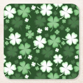 Green Shamrock, St. Patrick's Day Kartonnen Onderzetters (Voorkant)