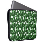 Green Shamrock, St. Patrick's Day Laptop Sleeve (Voorkant Rechts)