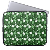 Green Shamrock, St. Patrick's Day Laptop Sleeve (Voorkant)