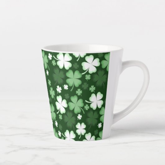 Green Shamrock, St. Patrick's Day Latte Mok (Rechts)