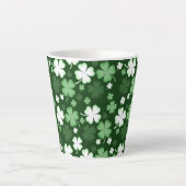 Green Shamrock, St. Patrick's Day Latte Mok (Voorkant)