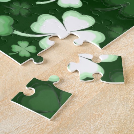 Green Shamrock, St. Patrick's Day Legpuzzel (Zijkant)