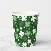 Green Shamrock, St, Patrick's Day Papieren Bekers (Voorkant)