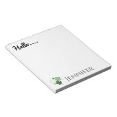 Green Shamrock, St. Patrick's Day Personalized Notitieblok (Schuin)