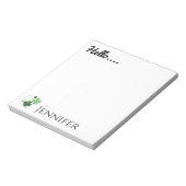 Green Shamrock, St. Patrick's Day Personalized Notitieblok (Linkerzijde)