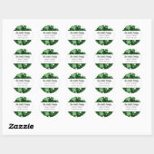 Green Shamrock, St. Patrick's Day Retouradres Ronde Sticker (Vel)