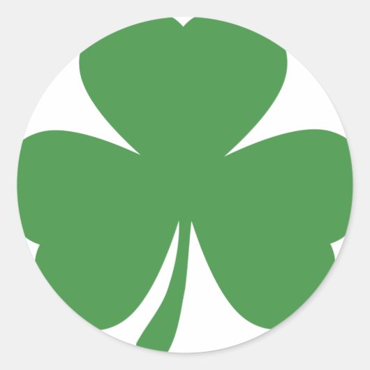 Green Shamrock St. Patrick's Day Ronde Sticker (Voorkant)