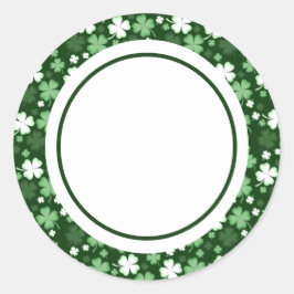 Green Shamrock, St. Patrick's Day Ronde Sticker