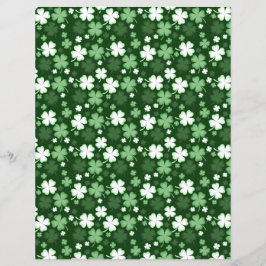 Green Shamrock, St. Patrick's Day Scrapbook Paper