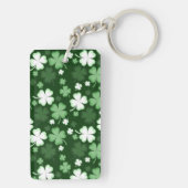 Green Shamrock, St. Patrick's Day Sleutelhanger (achterkant)