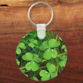 Green Shamrock St Patrick's Day Sleutelhanger (Voorkant)