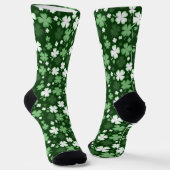 Green Shamrock, St. Patrick's Day Sokken (Gebogen)