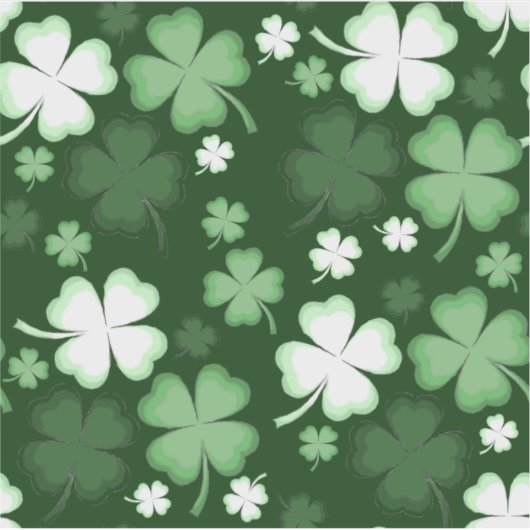 Green Shamrock, St. Patrick's Day Sticker (Voorkant)