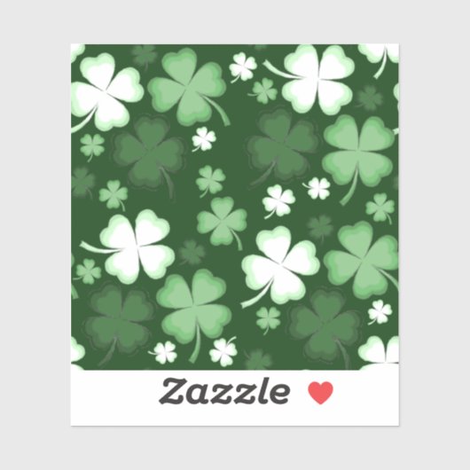 Green Shamrock, St. Patrick's Day Sticker (Vel)