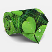 Green Shamrock St Patrick's Day Stropdas (Opgerold)