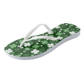 Green Shamrock, St. Patrick's Day Teenslippers (Schuin)
