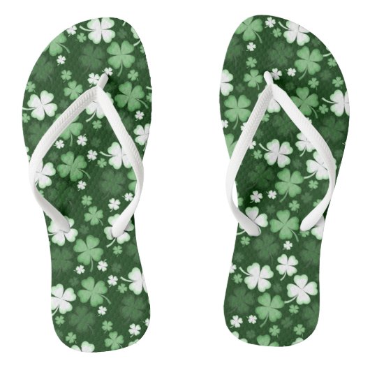 Green Shamrock, St. Patrick's Day Teenslippers (Voetbed)