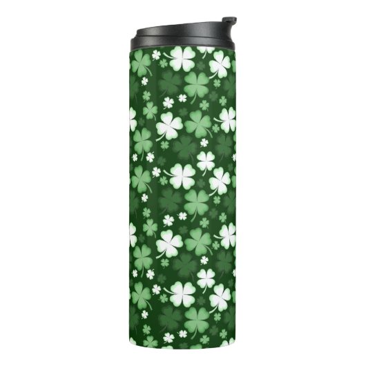 Green Shamrock, St. Patrick's Day Thermosbeker (Gedraaid links)