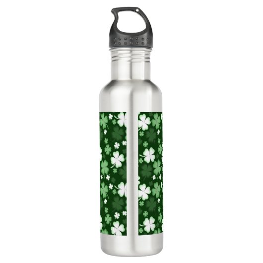 Green Shamrock, St. Patrick's Day Waterfles (Achterkant)