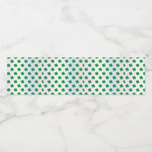 Green Shamrock St Patrick's Day Waterfles Etiket (Enkel label)