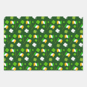 Green Shamrock st. Patrick's Day Wrapping Paper (Voorkant 2)