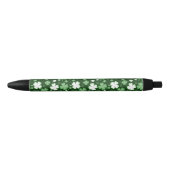 Green Shamrock, St. Patrick's Day Zwarte Inkt Pen (Voorkant)