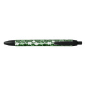 Green Shamrock, St. Patrick's Day Zwarte Inkt Pen (Achterkant)