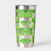 Green Shamrock St Patrick's Geïsoleerde Drinkbeker (Links)