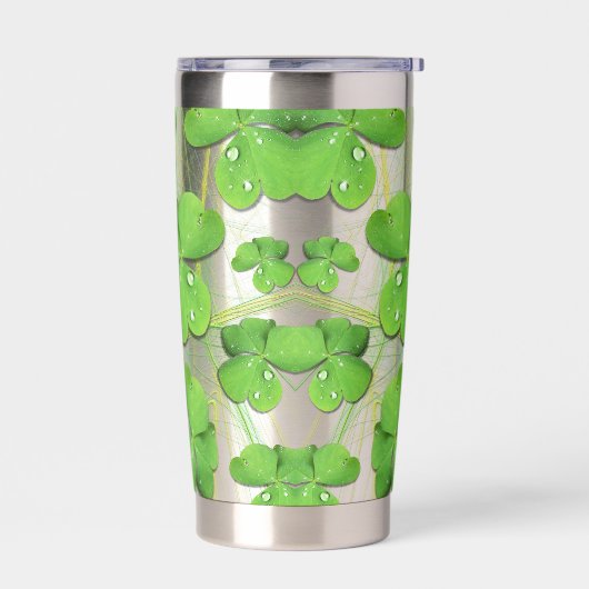 Green Shamrock St Patrick's Geïsoleerde Drinkbeker (Links)