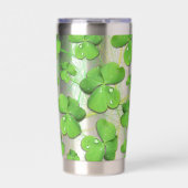 Green Shamrock St Patrick's Geïsoleerde Drinkbeker (Voorkant)