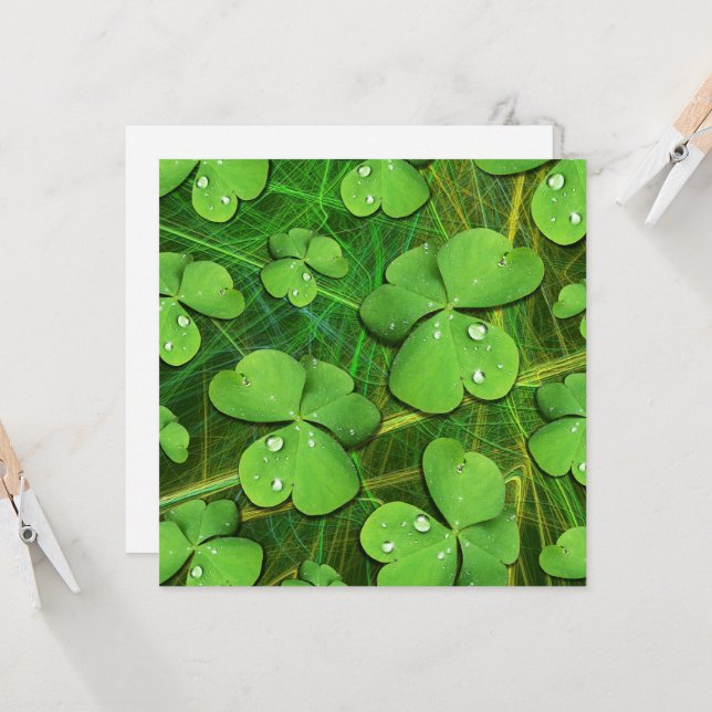 Green Shamrock St Patrick's iPhone 5 Hoesje-Mate (Voorkant / Achterkant in situ)