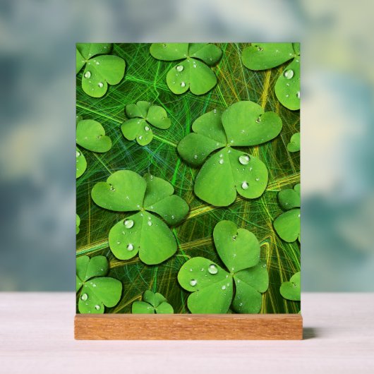 Green Shamrock St Patrick's iPhone 5 Hoesje-Mate Acryl Bord (Neutraal)