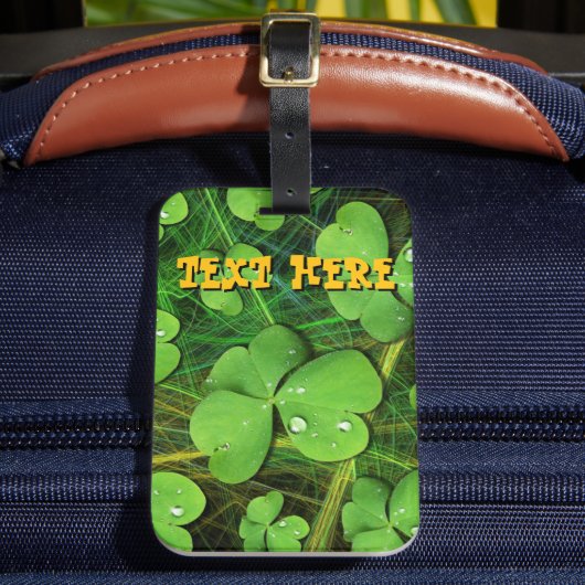 Green Shamrock St Patrick's iPhone 5 Hoesje-Mate Bagagelabel (Voorkant Insitu 2)