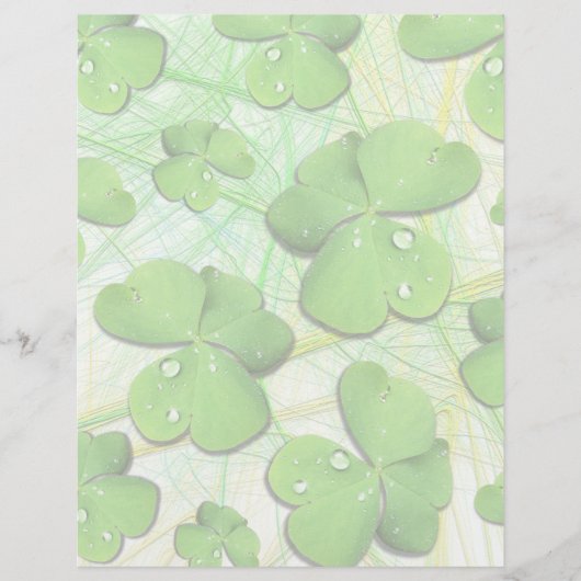 Green Shamrock St Patrick's iPhone 5 Hoesje-Mate Briefhoofd (Voorkant)