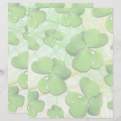 Green Shamrock St Patrick's iPhone 5 Hoesje-Mate Briefhoofd (Voorkant / Achterkant)