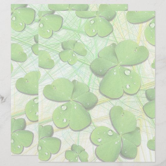 Green Shamrock St Patrick's iPhone 5 Hoesje-Mate Briefhoofd (Voorkant / Achterkant)