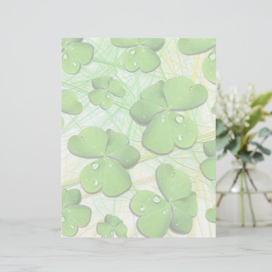 Green Shamrock St Patrick's iPhone 5 Hoesje-Mate Briefhoofd (Staand voorkant)