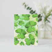 Green Shamrock St Patrick's iPhone 5 Hoesje-Mate Briefkaart (Staand voorkant)