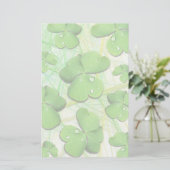 Green Shamrock St Patrick's iPhone 5 Hoesje-Mate Briefpapier (Staand voorkant)