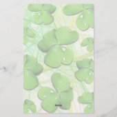 Green Shamrock St Patrick's iPhone 5 Hoesje-Mate Briefpapier (Achterkant)