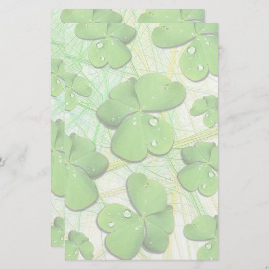 Green Shamrock St Patrick's iPhone 5 Hoesje-Mate Briefpapier (Voorkant / Achterkant)